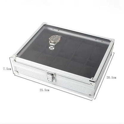 Aluminium Watch Display Box - 12 slots